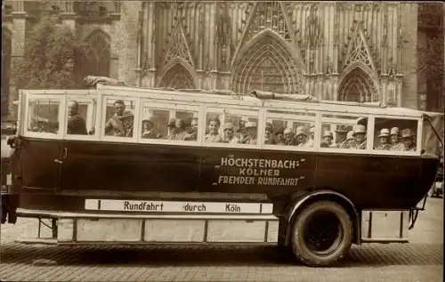 Foto Ak Köln am Rhein, Bus, Stadtrundfahrt Höchstenbachs Fremden-Rundfahrt