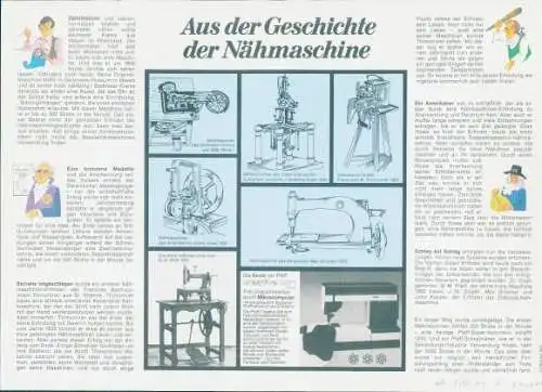 Stundenplan Pfaff Nähmaschinen, Aus der Geschichte der Nähmaschine um 1970