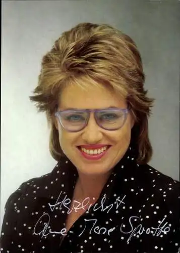 Ak Moderatorin Anne-Marie Sprotte, Portrait, Autogramm