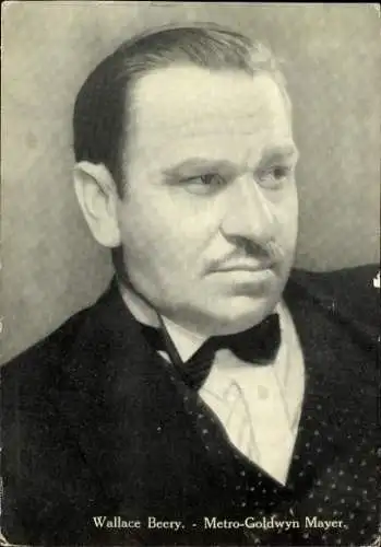 Ak Schauspieler Wallace Beery, Portrait