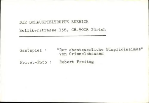 Ak Schauspieler Robert Freitag, Portrait, Autogramm