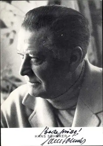 Ak Schauspieler Hans Söhnker, Portrait, Autogramm