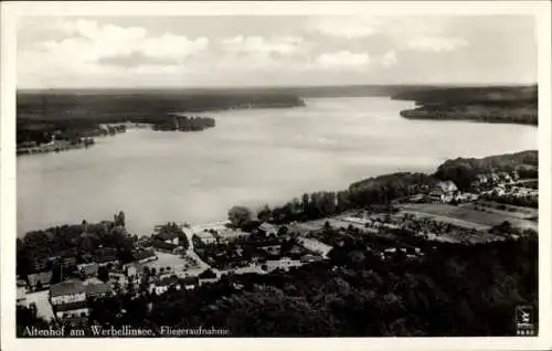 Ak Altenhof Schorfheide, Werbellinsee, Fliegeraufnahme