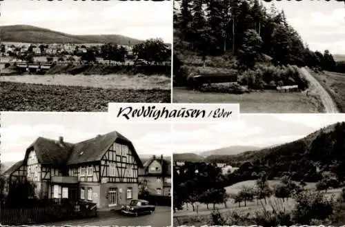 Ak Reddighausen an der Eder Hatzfeld in Hessen, Gaststätte Zum Bahnhof