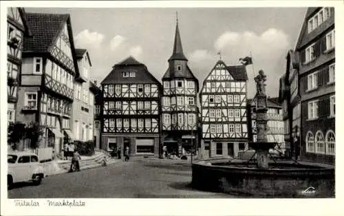 Ak Fritzlar in Hessen, Marktplatz