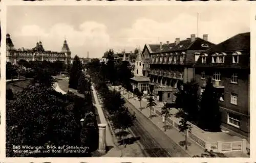 Ak Bad Wildungen in Hessen, Sanatorium, Helenenquelle, Hotel Fürstenhof