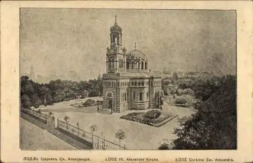 Ak Łódź Lodz Lodsch Polen, Alexanderkirche