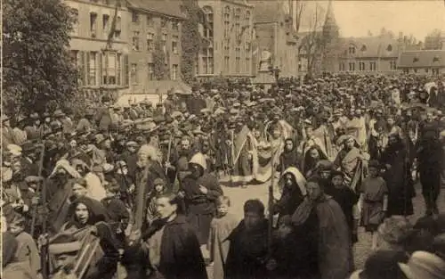 Ak Bruges Bruges Flandre Flandre occidentale, Procession du St. Sang, Présentation au Temple