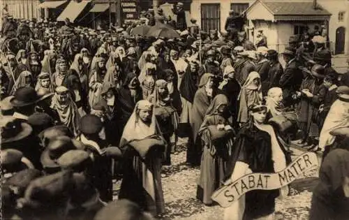 Ak Bruges Brügge Flandern Westflandern, Procession du St. Sang, Stabat Mater