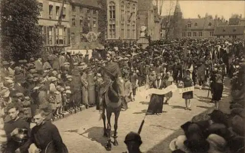 Ak Bruges Bruges Flandre Flandre occidentale, Procession du St. Sang, Le Centurion