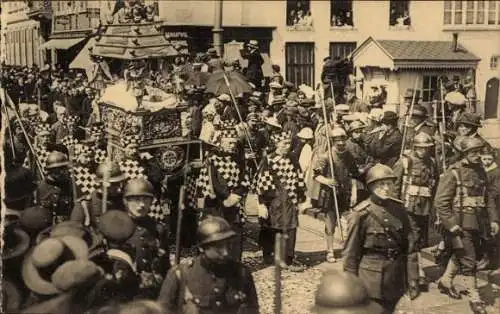 Ak Bruges Brügge Flandern Westflandern, Procession du St. Sang, Le tombeau de N. S.