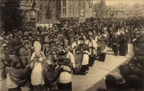 Ak Bruges Brügge Flandern Westflandern, Procession du St. Sang, Eveques