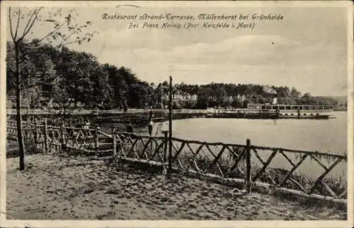 Ak Möllenhorst Grünheide in der Mark, Restaurant Strand-Terrasse