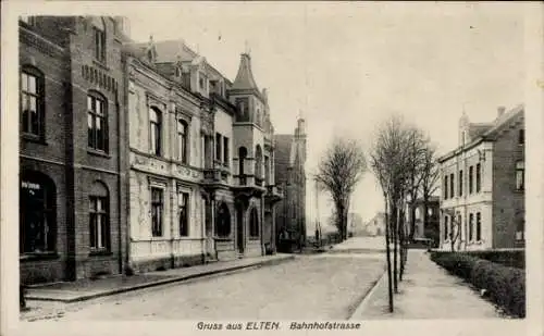 Ak Elten Emmerich am Niederrhein, Bahnhofstraße