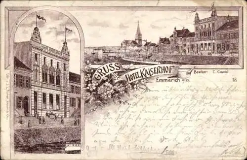 Litho Emmerich am Niederrhein, Hotel Kaiserhof