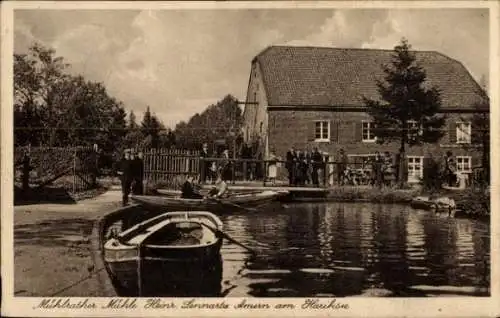 Ak Schwalmtal am Niederrhein, Mühlrather Mühle, Bes. Heinr. Lennartz, Hariksee, Ruderboote