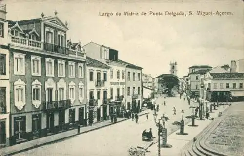 Ak São Miguel Azoren Portugal, Largo da Matriz de Ponta Delgada