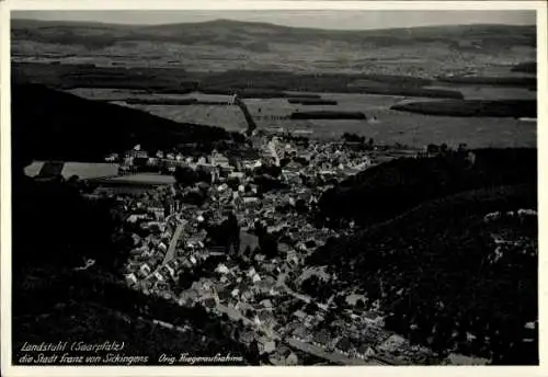 Ak Landstuhl in der Pfalz, Stadt  aufgenommen von Franz von Sickingen