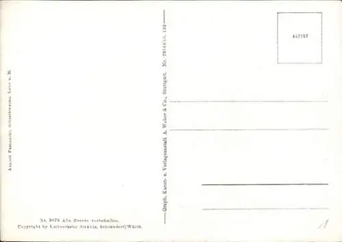 Ak Lohr am Main Unterfranken, Fliegeraufnahme