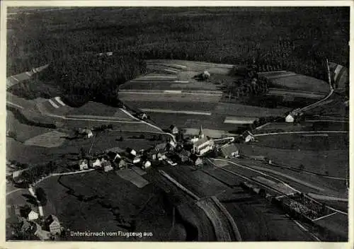 Ak Unterkirnach im Schwarzwald, Fliegeraufnahme