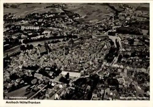 Ak Ansbach in Mittelfranken Bayern, St. Johanniskirche, Ansbach/Mittelfranken, Markgräfliche R...