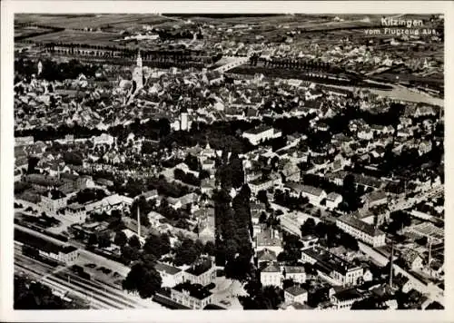 Ak Kitzingen in Mainfranken Bayern, Fliegeraufnahme