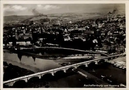 Ak Aschaffenburg, Fliegeraufnahme