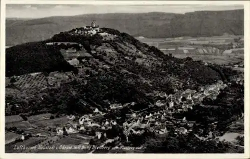 Ak Neustadt Breuberg im Odenwald, Burg Breuberg, Fliegeraufnahme