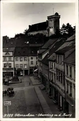 Foto Ak Otmuchów Ottmachau Schlesien,  Oberring mit der Burg