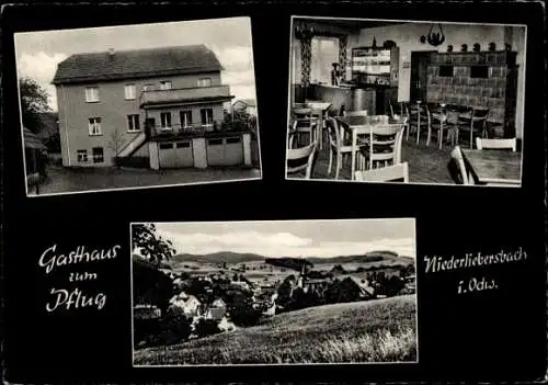 Ak Nieder Liebersbach Birkenau im Odenwald, Gasthaus zum Pflug, Balzerbachstr. 28