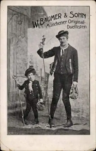 Ak Münchener Original-Duettisten, Willy und Ferdi Baumer