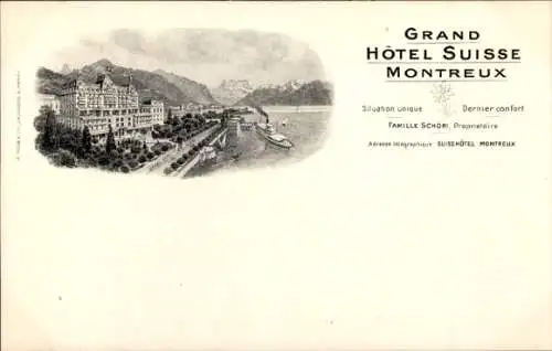 Passepartout Ak Montreux Kanton Waadt Schweiz, Grand Hotel Suisse Montreux