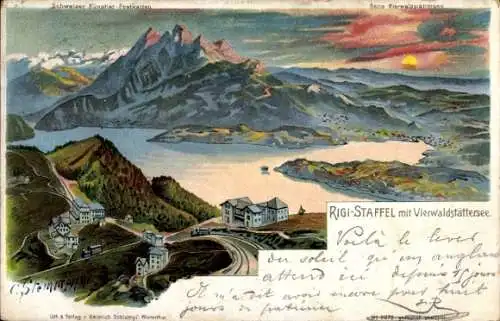 Künstler Litho Steinmann, Rigi Staffel Kt. Uri, Vierwaldstätter See