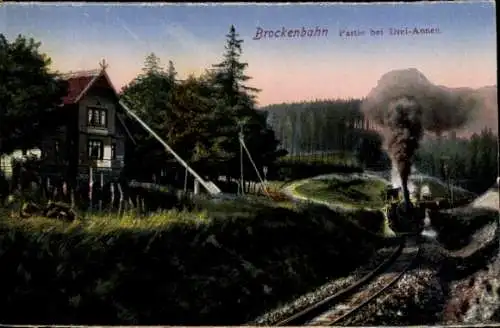 Ak Drei Annen Hohne Wernigerode im Harz, Brockenbahn