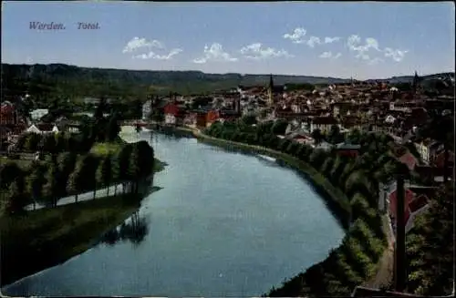 Ak Werden Essen an der Ruhr, Blick über die Stadt, Panorama