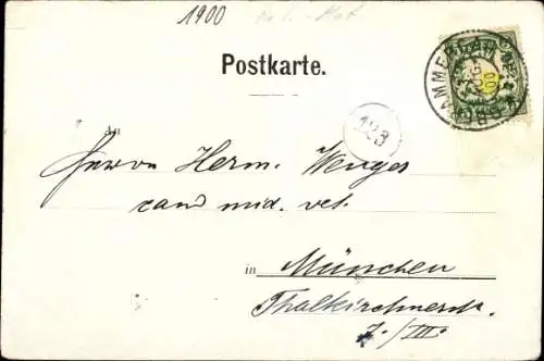 Ak Oberammergau in Oberbayern, Haus des Rochus und Anton Lang, Passionsspiel 1900