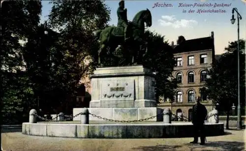 Ak Aachen in Nordrhein Westfalen, Kaiser Friedrich Denkmal