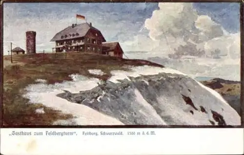 Ak Feldberg im Schwarzwald, Gasthaus zum Feldbergturm