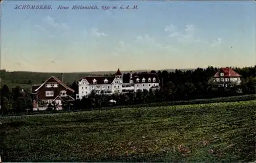 Ak Schömberg im Nordschwarzwald Kreis Calw, Neue Heilanstalt, Gesamtansicht