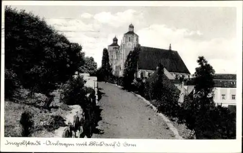 Ak Ingolstadt an der Donau Oberbayern, Blick auf den Dom