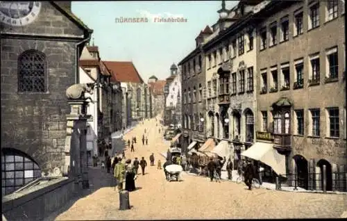 Ak Nürnberg in Mittelfranken, Fleischbrücke