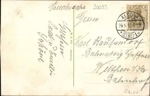 Ak Hamburg, Vulkanwerft, Stahlgerüste