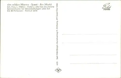Ak Soest in Westfalen, Im wilden Mann, Am Markt