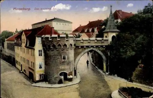 Ak Merseburg an der Saale, Krummes Tor