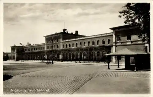 Ak Augsburg in Schwaben, Hauptbahnhof