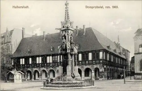 Ak Halberstadt in Sachsen Anhalt, Domprobstei, ren. 1903