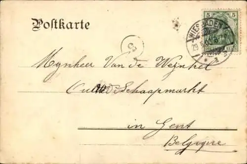 Ak Wiesbaden in Hessen, Theaterfoyer