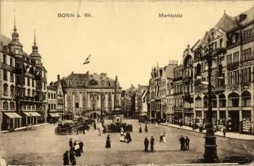 Ak Bonn am Rhein, Partie auf dem Marktplatz