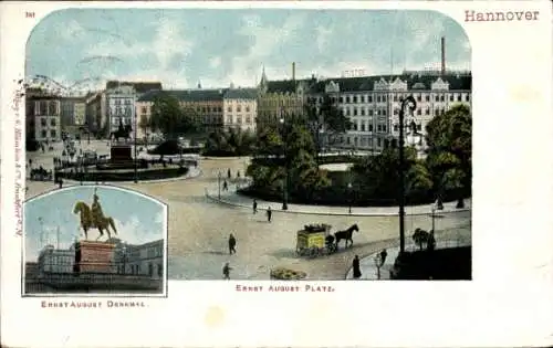 Ak Hannover in Niedersachsen, Ernst-August-Platz, Ernst-August-Denkmal