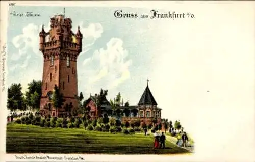 Litho Frankfurt an der Oder, Kleist Turm